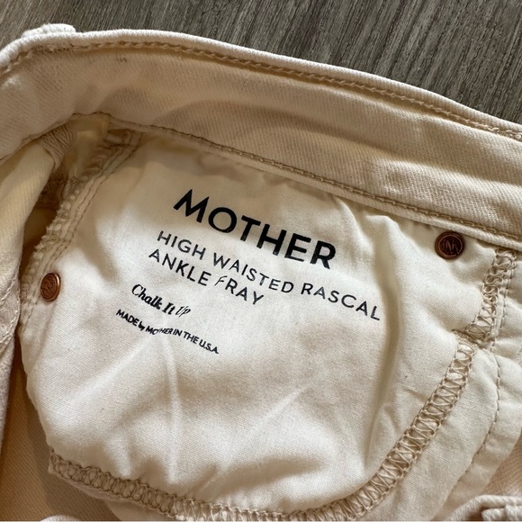 MOTHER High Waisted Rascal Ankle Fray Chalk It Up 27 - Picture 5 of 8